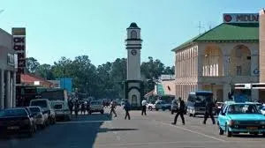 The Boggies memorial clock tower in the centre of Gweru, Zimbabwe.