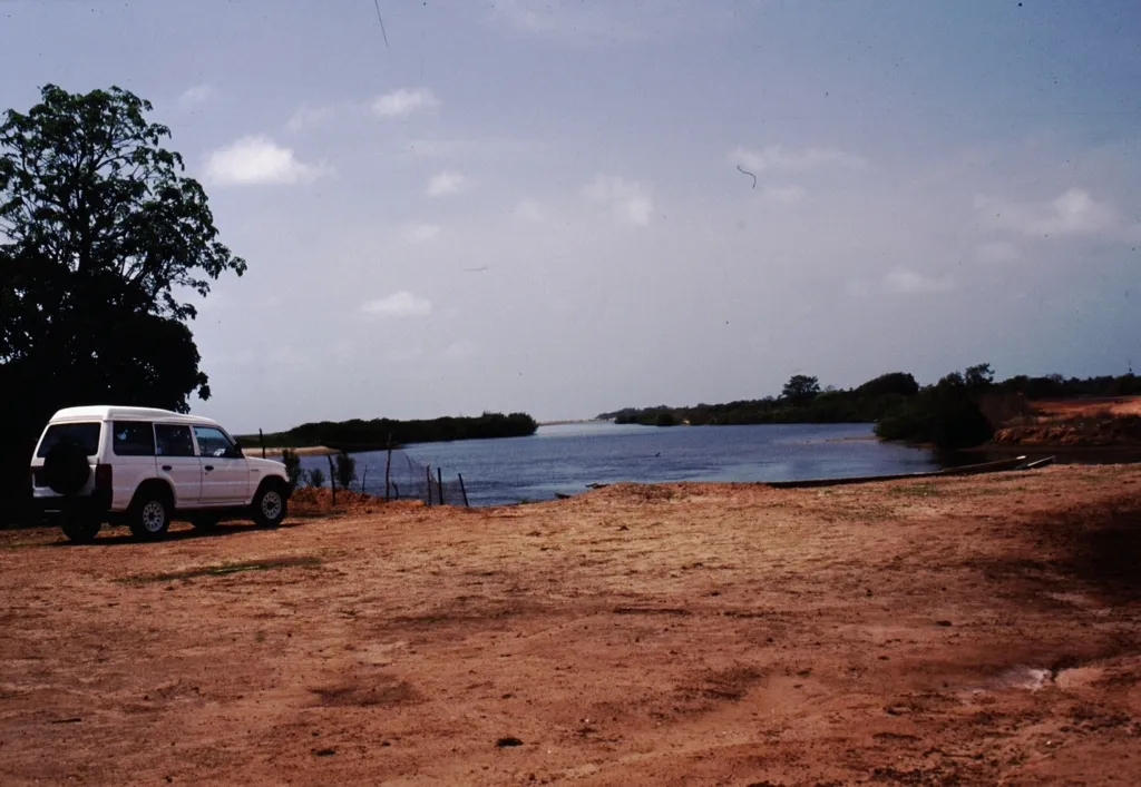 A lagoon within Tanji Bird Reserve, Gambia.